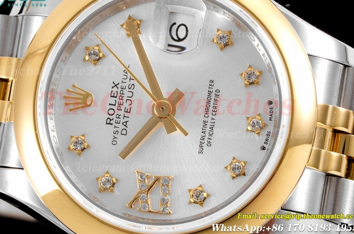 Silver Ladies Dial NH05 Datejust TWS SS 28mm YG 0212